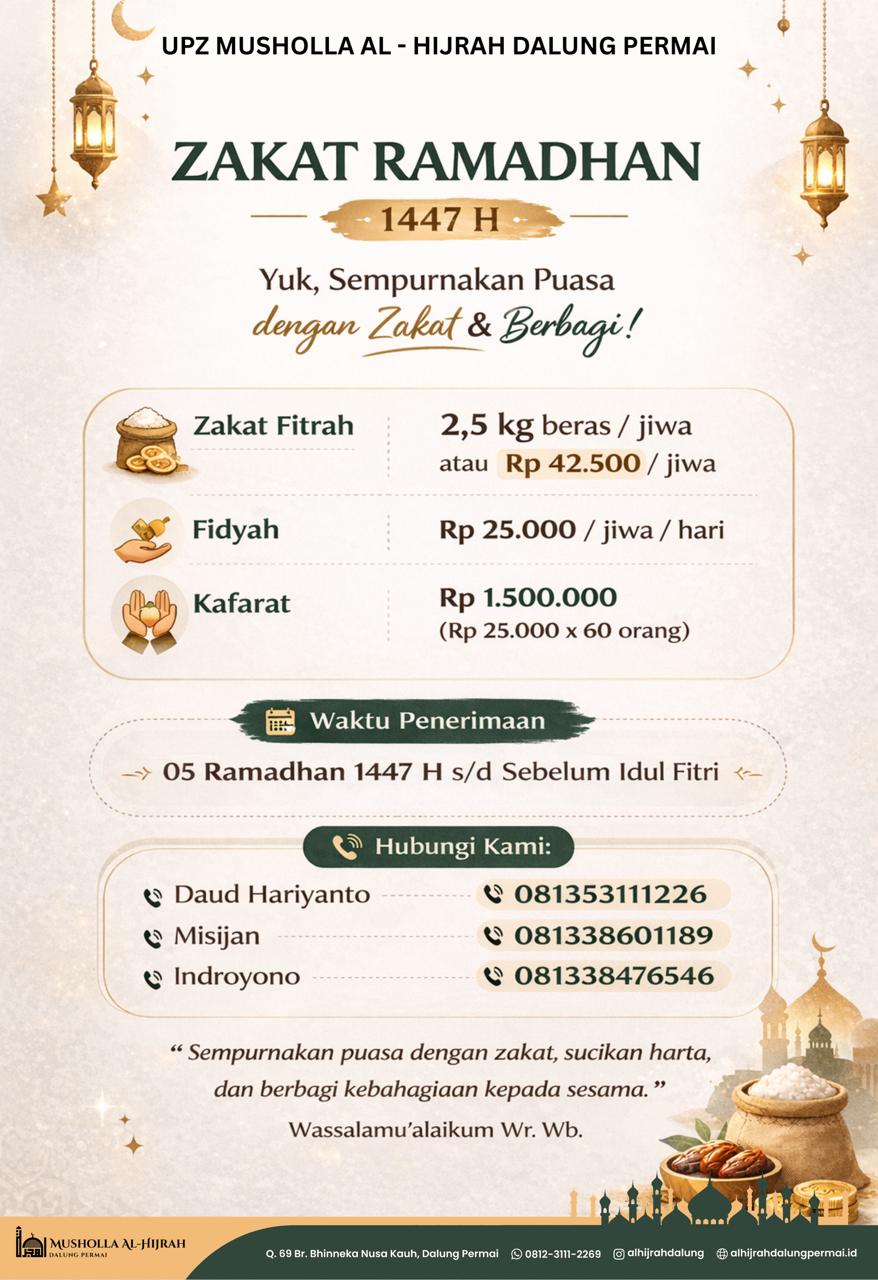 Menerima Zakat Ramadhan 1447H